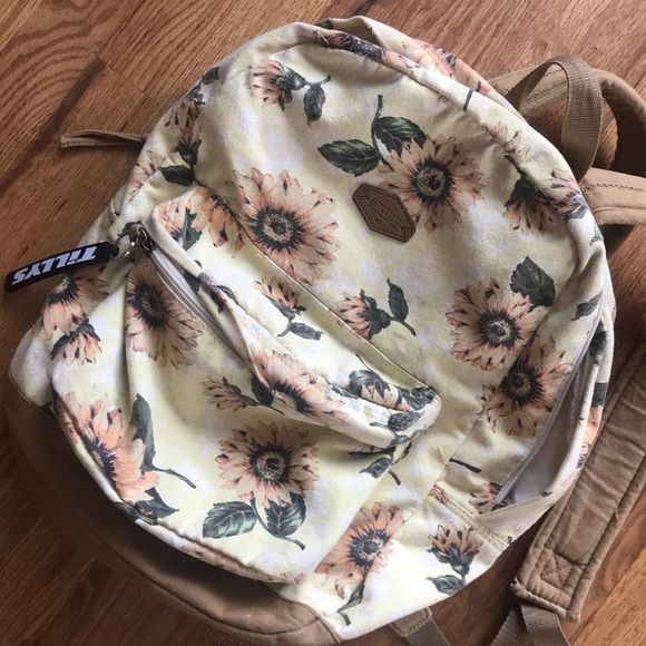 Tilly's Bags Yellow Sunflower Backpack Poshmark